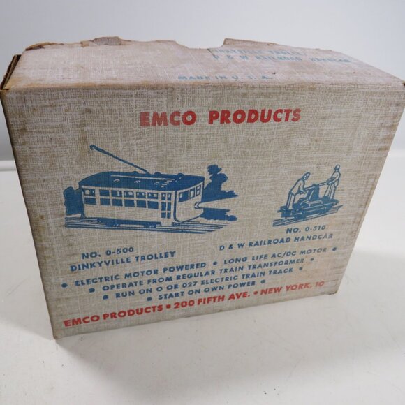 Dinkyville Trolley Original Box 1954 EMCO Plastic Diecast Train Model railroad - Picture 6 of 15